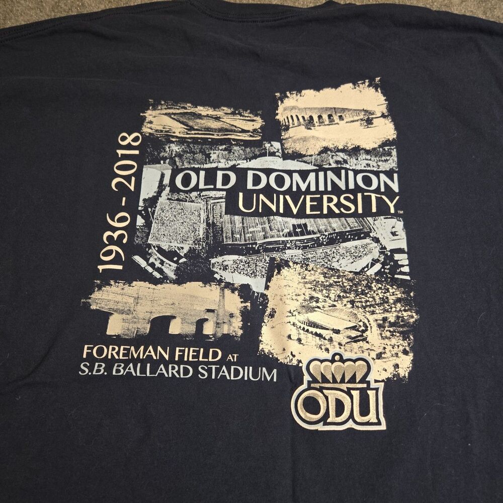 Old Dominion University T-Shirt Mens Size 2XL Blue Short Sleeve Pullover Cotton